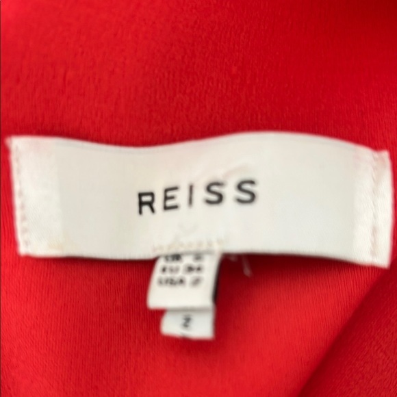 Reiss Red Sheath Dress V-Neck Sleeveless Cocktail size 2 - Picture 11 of 13